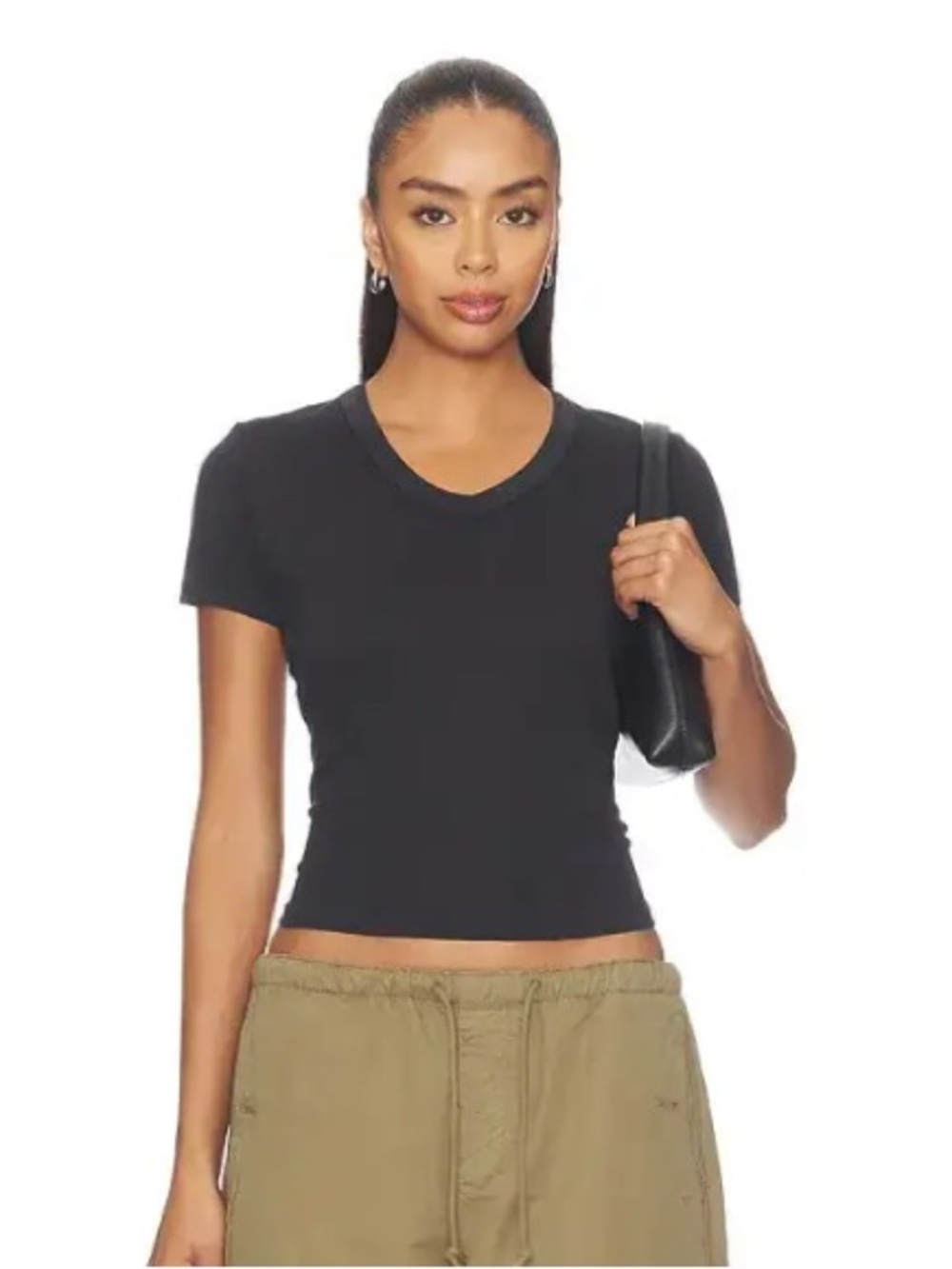SKIMS V Neck Baby T-Shirt XS